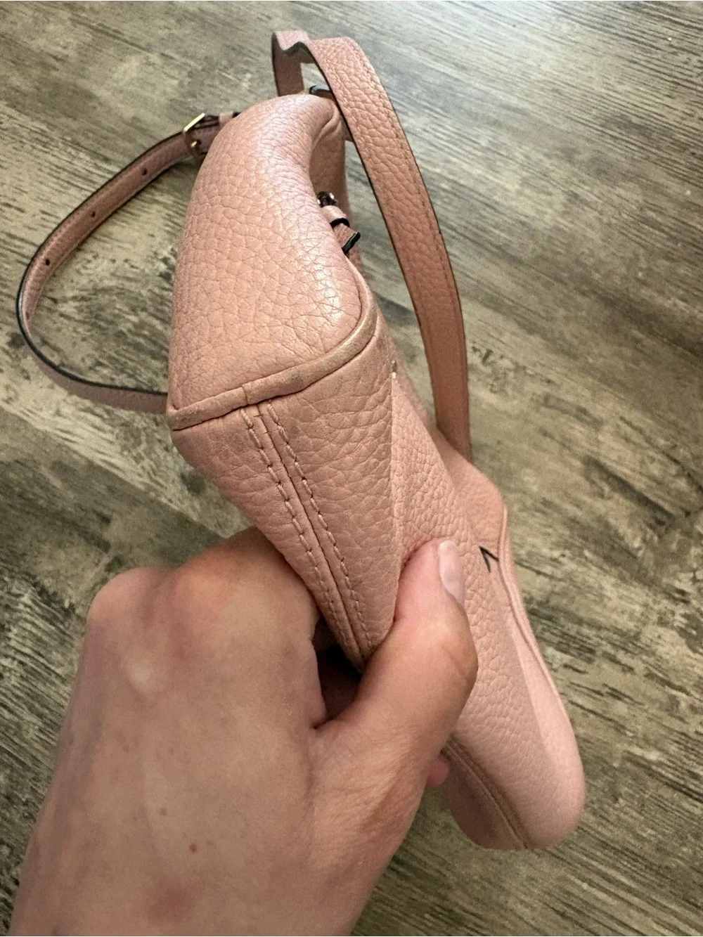 KATE SPADE Blush Pink Pebbled Leather Crossbody Bag